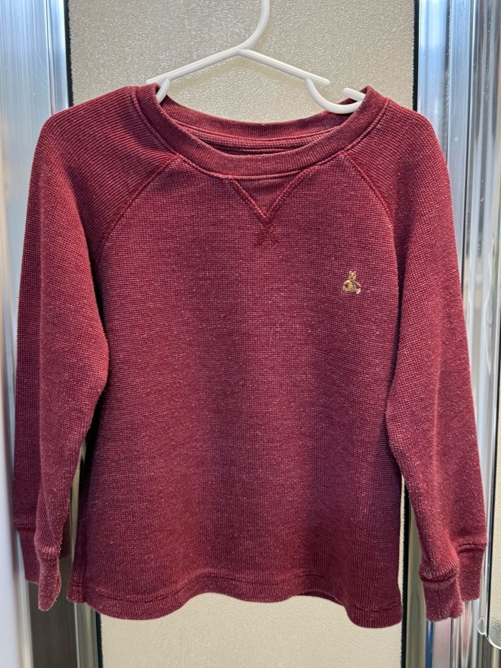 GAP baby (kids) Maroon Crewneck long sleeve with Small Embroidered Logo size 4